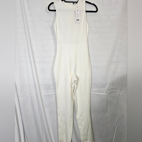 Nwt French Connection Sundae Lula Sleeveless Jumpsuit Summer White 4 - Picture 4 of 11